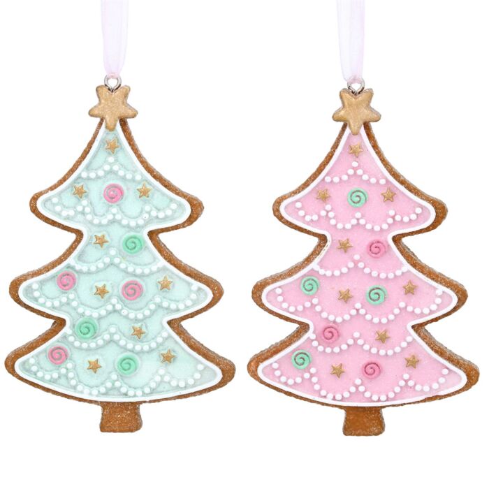 Gisela Graham Pastel Gingerbread Tree x2